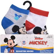 Wholesale - 10pk 18-24m MICKEY MOUSE HAVE FUN QRT SOCKS, UPC: 193159194017